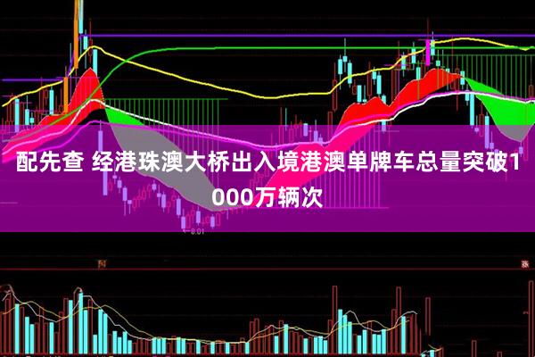 配先查 经港珠澳大桥出入境港澳单牌车总量突破1000万辆次